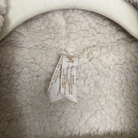 Matilda Jane Plaid Sherpa Reversible Vest Grey Ivory Womens Medium - Picture 2 of 7